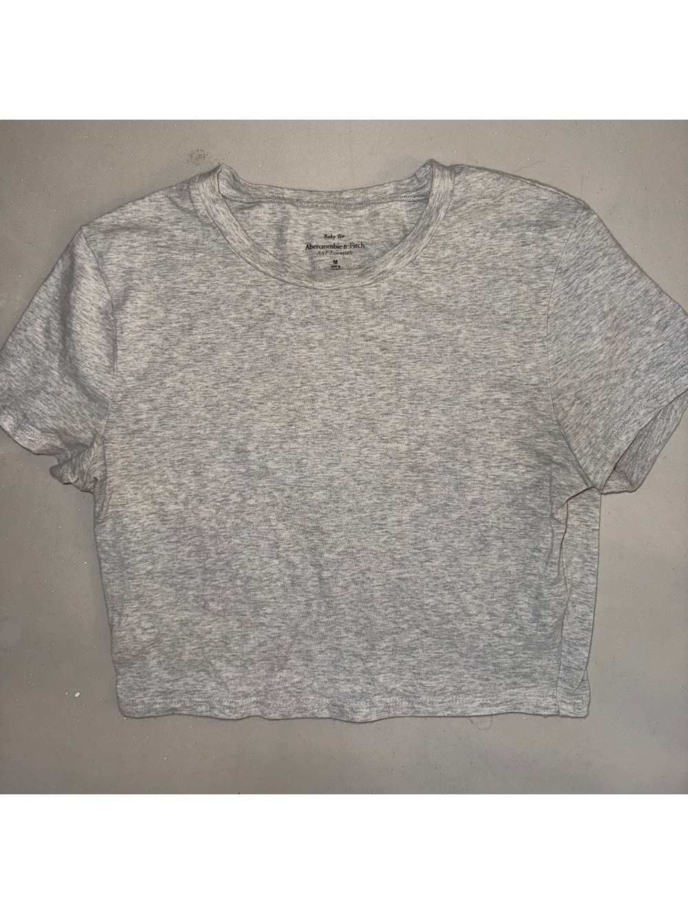 Abercrombie and Fitch grey baby tee size M